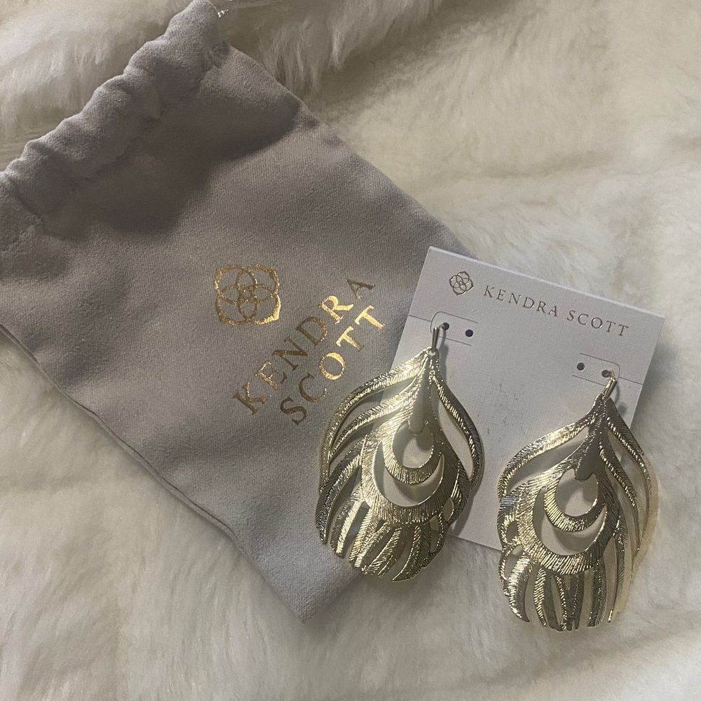 Kendra Scott Gold Statement Earrings